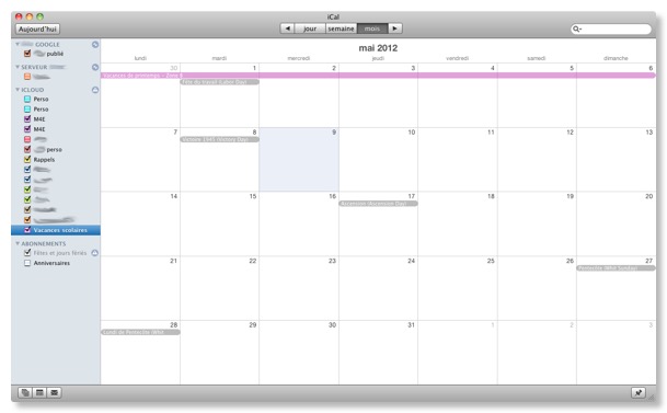 iCal Snow Leopard flooté